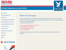 Tablet Screenshot of maklerservice.dgvo-remax.de